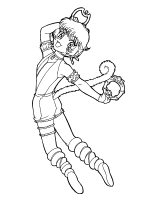 A coloring page of tokyo mew mew